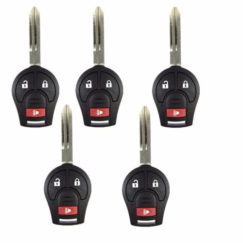 5pcs 3 buttons keyless remote key case shell for nissan cube rogue juke fob