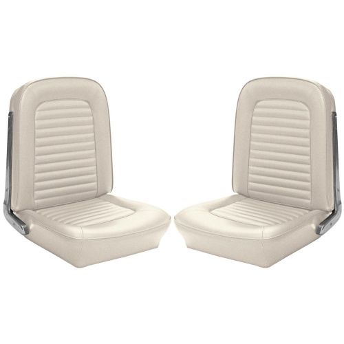 1964 1965 mustang premium upholstery convertible front buckets rear white tmi