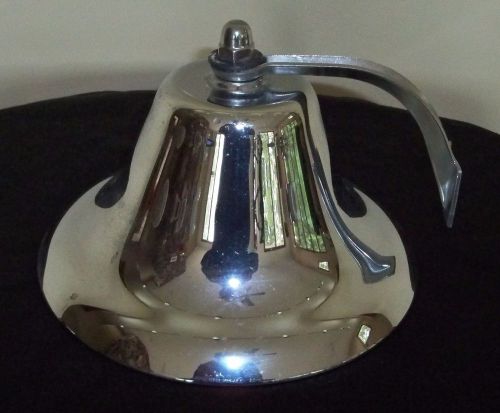 Perko 8&#034; marine safety boat fog signal bell high polished chrome on brass used