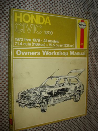 1973-1979 honda civic service manual shop book 1978 1977 haynes repair