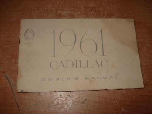 1961 cadillac owners manual original rare glovebox book