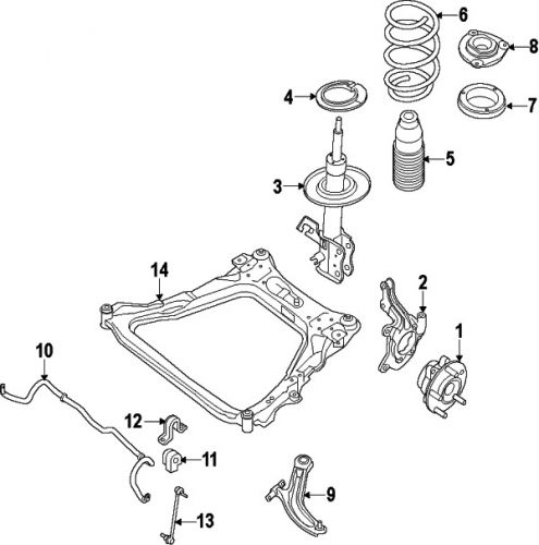 Nissan e43034bf1c genuine oem strut