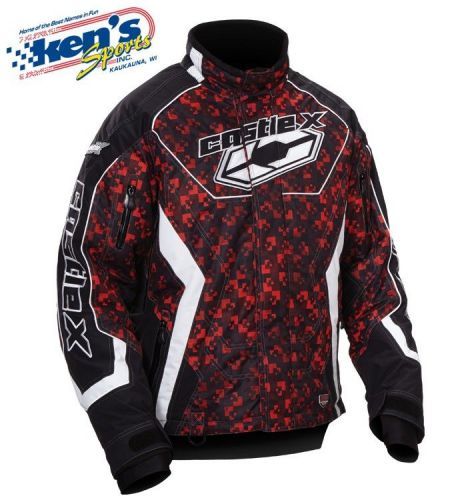 Castle x men&#039;s red charge mission winter snowmobile jacket 70-020_