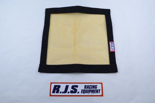 Rjs racing equipment sfi 27.1 black yellow mesh window net 18 x 18