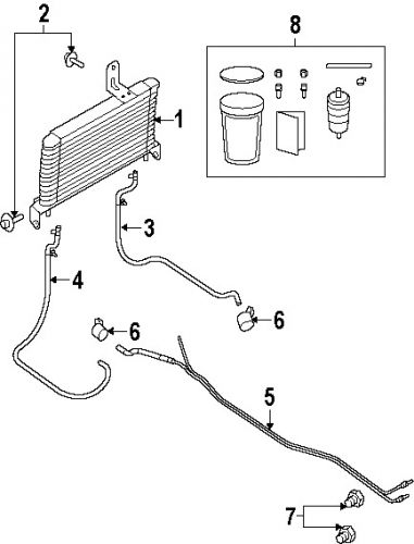 Ford 8c2z7c410j genuine oem cooler line