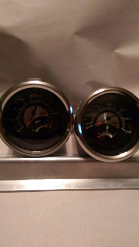 2 pc&gt;teleflex merk,gauge set,tac,70 mph speedo,trim &amp; fuel new.