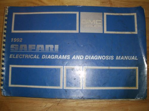 1992 gmc safari van electrical diagnosis / wiring diagram shop manual