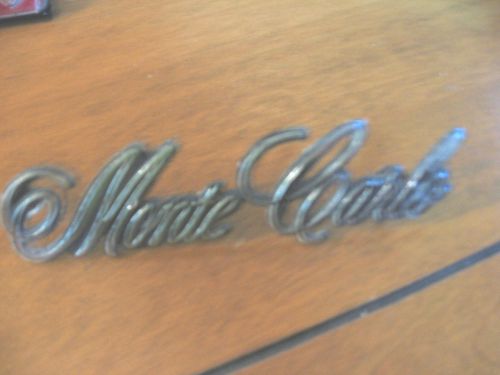 Name plate emblem for a monte carlo  nice!