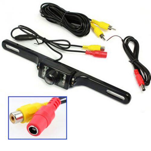 Waterproof cmos 7 led car rear view reverse backup parking camera night vision