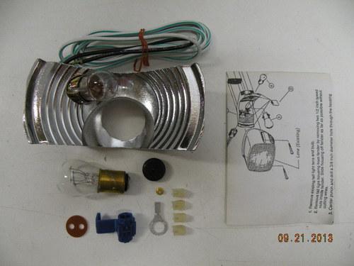 Custom chrome brake light with auxiliary reflector & super bulb harley 1973 - up