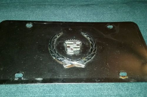 Cadillac crome licence plate