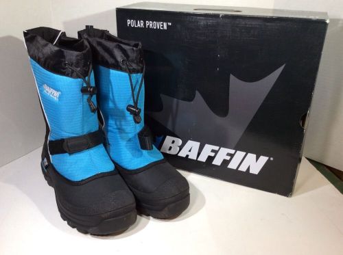 Mens baffin black tundra snow boots~polar proven sz 8 junior z3-319