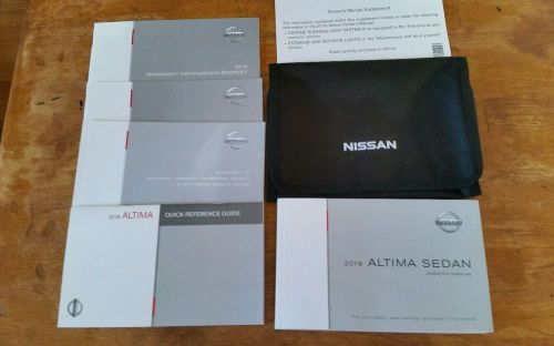 Oem 2016 nissan altima owner&#039;s manual + case