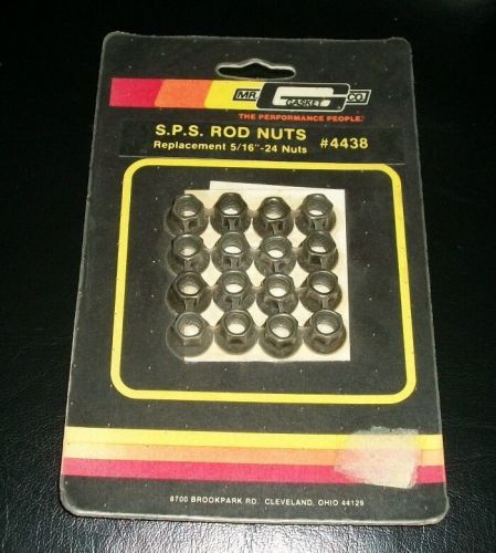 Mr gasket,4438, s.p.s., rod nuts, replacement, 5/16&#034;, 24 nuts,