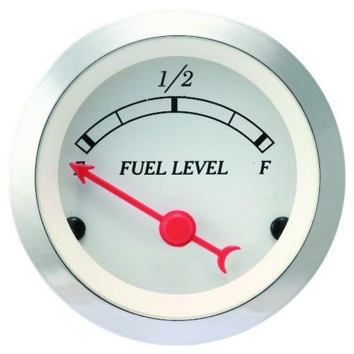 Classic gauges 52mm white face convex glass lens fuel level gauge (240~33 ohms)