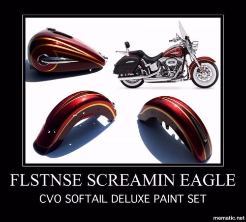 Flstnse harley davidson softail deluxe cvo screamin eagle paint set tank fender