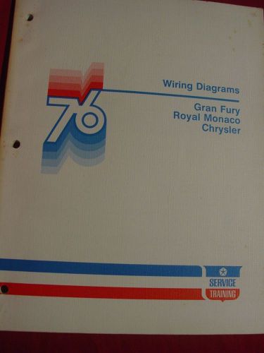 1976 dodge chrysler plymouth gran fury grand monaco catalog wiring diagrams