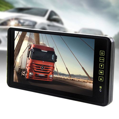 9 inch tft lcd screen car rearview mirror monitor two way of video input 480x234