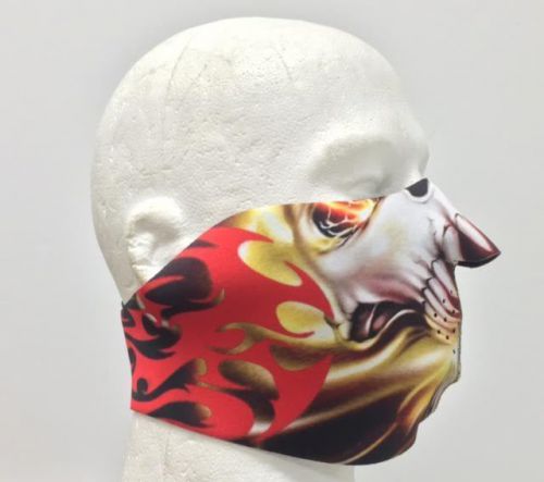 Flaming tribal neoprene half ski mask reversible snowboard biker face mask new