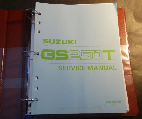 1981-1985 suzuki gs250t,gs300lz service manual binder 99500-32013-03e  (326)