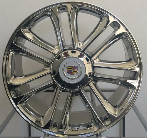 24&#034; cadillac escalade platinum chrome rims esv ext rare denali tahoe gmc wheels