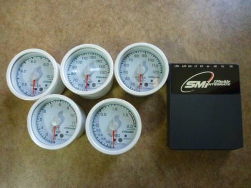 Genuine trust greddy smi 60mm temp / egt / boost/pressu set of 5  gauge defi hks