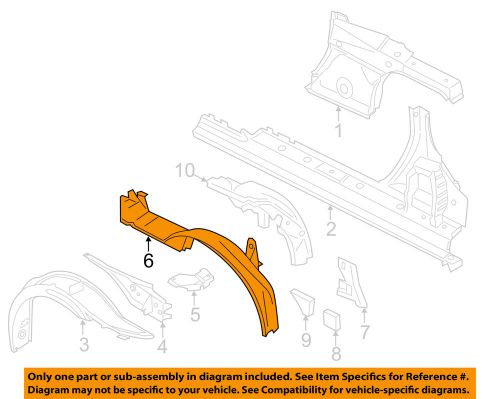 Porsche oem 14-16 911 quarter panel-inner wheelhouse left 99150118303grv