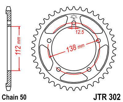 Jt sprocket rear 45t steel fits honda cbr1100 xx blackbird 1997-2007