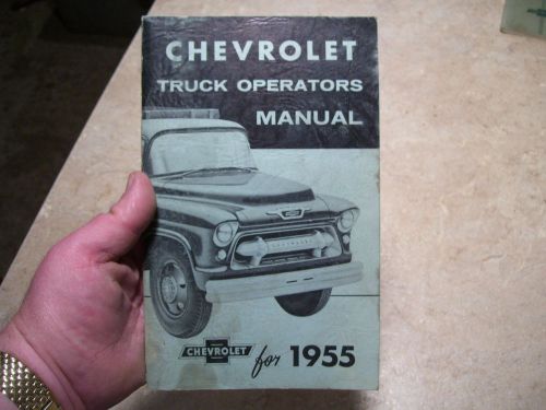 Antique vintage 1955 chevy chevrolet truck operator owner manual book