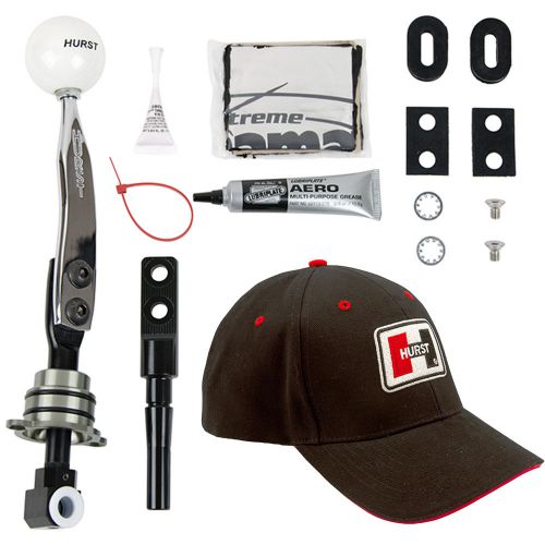 Hurst 2010-2015 camaro 6 speed shifter w white knob &amp; black hurst hat , 2009 gpx