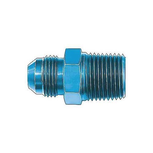 Aeroquip fbm2003 fitting straight -6 an male to 1/8&#034; npt male aluminum blue each