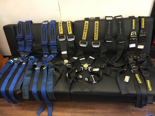 Lot of 6 racing camlock harnesses from saebelt, shcroth and willans