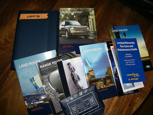 2010 land rover range rover  owners manual with case and navigation lan190