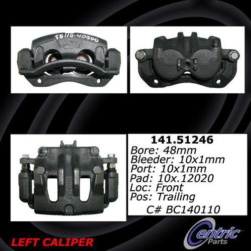 Centric 141.51246 front brake caliper-premium semi-loaded caliper-preferred