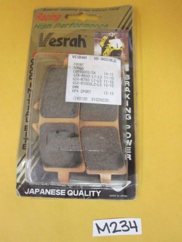 Front vesrah brake pads vd-9031rjl fits honda gsx bmw hp4 sport &#039;11-&#039;15