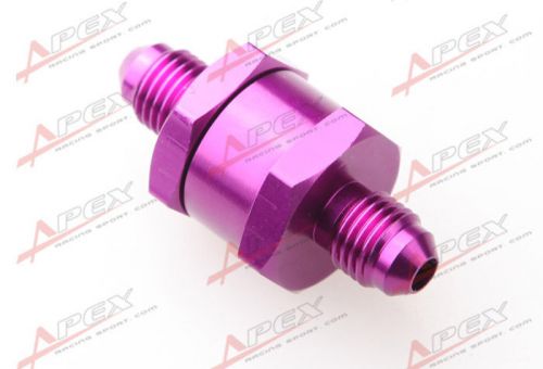 -6an an6 fuel non return one way check valve petrol diesel aluminium purple