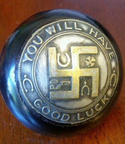 Vintage bakelite good luck  hotrod shift knob