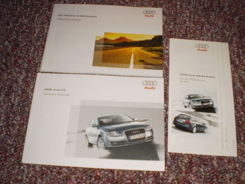 2008 audi a4 car owners manual books guide all models