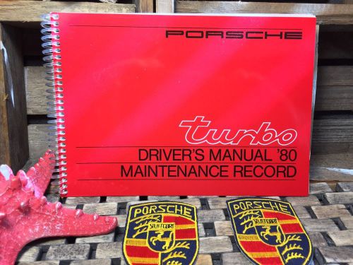 1980 porsche turbo owners manual + maintenance all n 1 (911 turbo 930 ) ((oem))