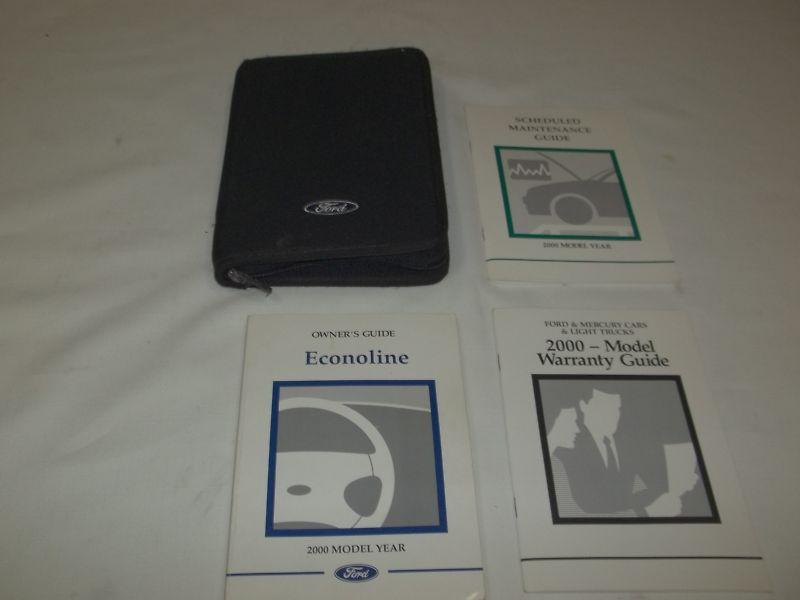 2000 ford econoline owner manual 5/pc.set + black ford convenient zippered case