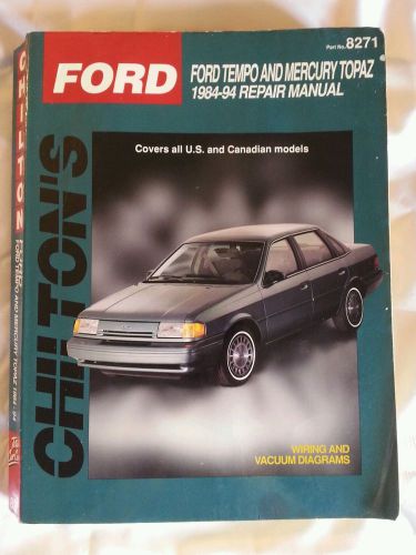 Chilton&#039;s repair manual 84-94 ford tempo/mercury topaz #8271