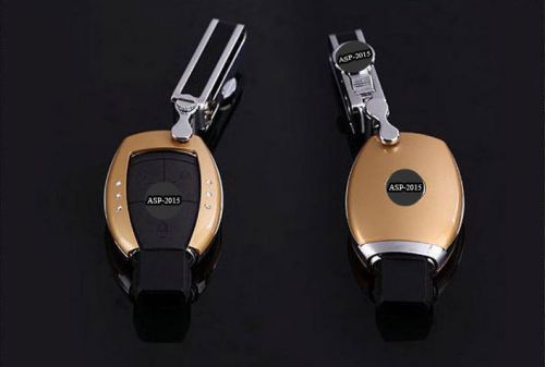 Gold smart key remote cover case holder for mercedes benz amg class c s gl cla