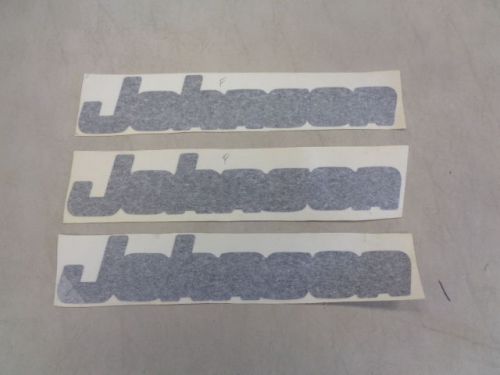 Johnson black decal set of ( 3 ) 11 1/2&#034; x 2 3/8&#034; marine boat