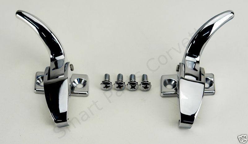 1963-1967 corvette softtop header latch set with hardware - new!