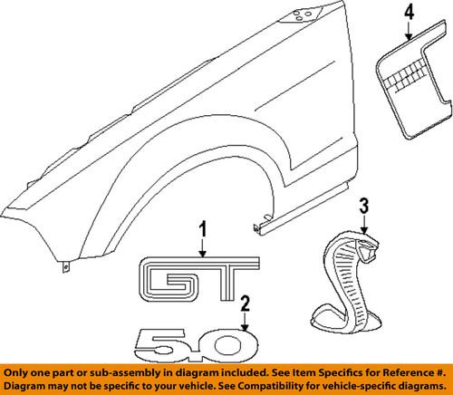 Ford oem br3z16098b fender-emblem badge nameplate