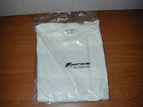 New genuine force motor products mens tee size 2xl hanes beefy/white t-shirt