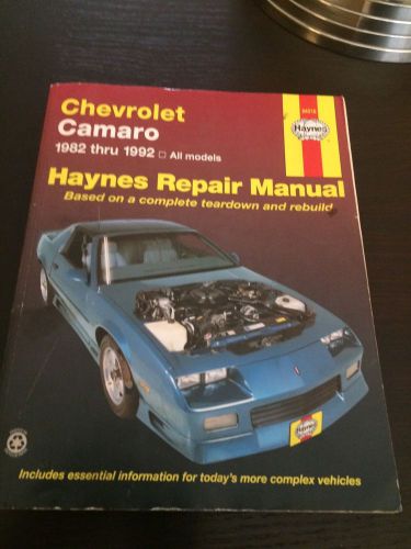 Haynes chevrolet camaro 82-92 manual