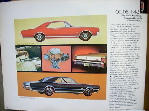 1967 67 olds oldsmobile toronado 98 88 442 cutlass f-85 vista cruiser brochure