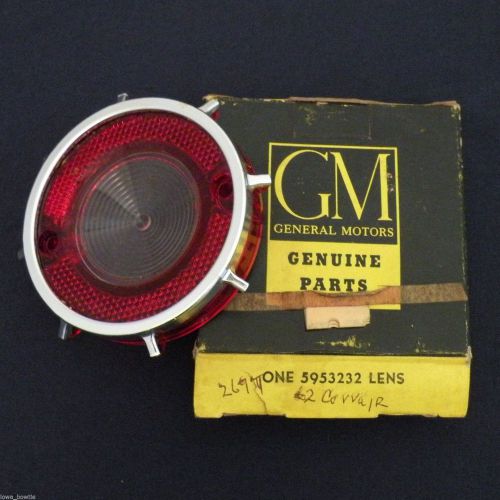 B] nos 1962 chevrolet corvair backup/tail light lens gm 5953232