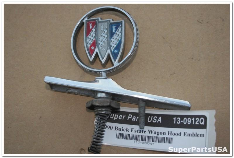 1990 buick estate wagon hood emblem badge 13-0912q